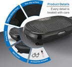 EILISON FitMax 3D XL Vibration Plate Exercise Machine - Whole Body Workout Vibration Platform w/Loop Bands - Lymphatic Drainage Machine for Weight Loss, Shaping, Wellness, Recovery