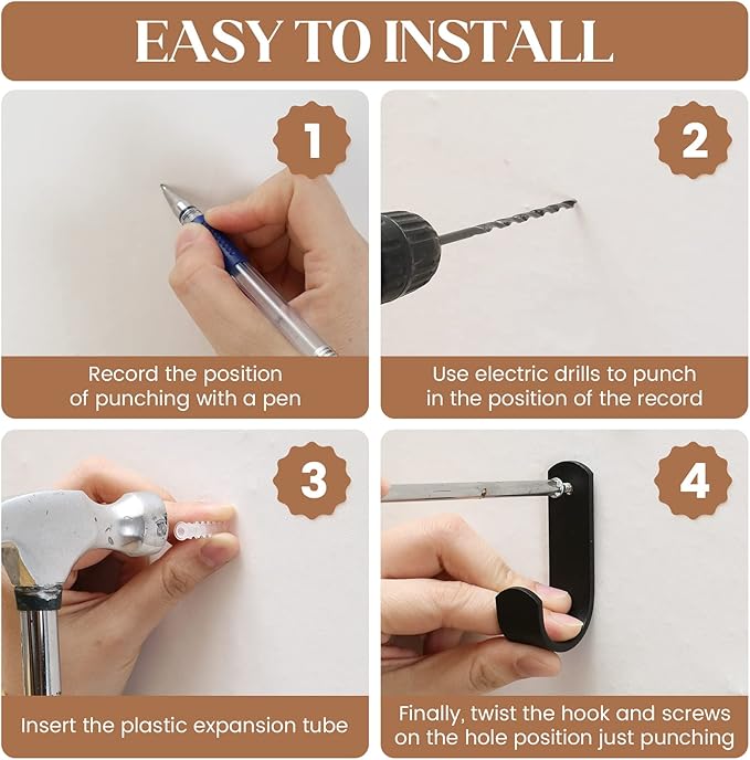 Wall Hanging Baskets for Organizing - 3 Pack Hanging Fruit Basket with 6 Pcs Strong Hooks, Handwoven Onion Storage Teardrop Home Onion Basket for Fruits Vegetable Potato Kitchen Storage(Light Linen)