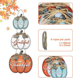 3 Pieces Pumpkin Decor Grateful Thankful Blessed Wall Signs,Rustic Hanging Welcome Door Sign for Autumn Harvest Thanksgiving Halloween Door Wall Decoration Indoor Outdoor Fall Decor for Home