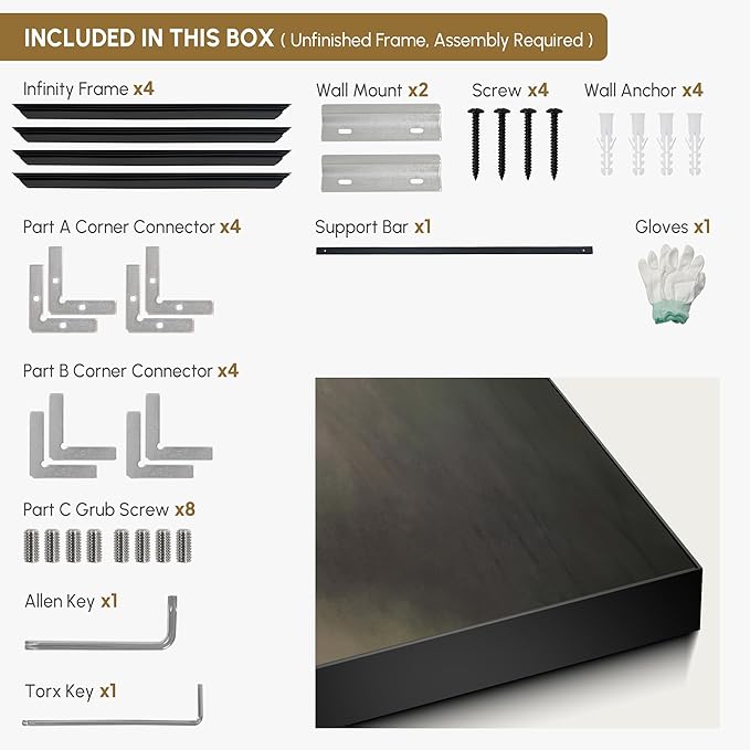 SIGNWIN 24"x46" Extra Large Framed Wall Art Muted Forest Path Soft Misty Woodland Scene Illustration for Home Living Room Bedroom Decor (Frame Assembly Required)