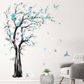 Large Watercolor Tree Wall Decals - Flower Tree Branch Wall Stickers - Bedroom Living Room Sofa TV Background Home Wall Decor