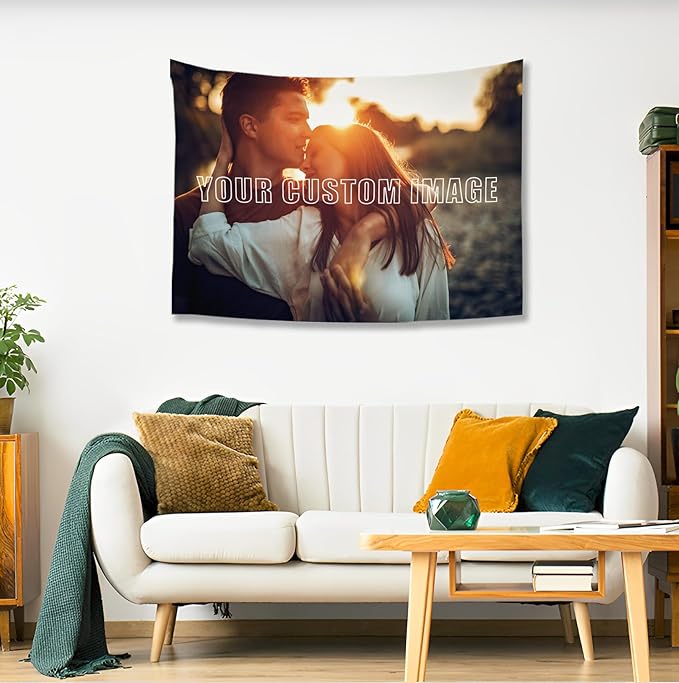 Custom Tapestry For Wall Bedroom Custom Backdrop Personalized Image Text Photo Customized Funny Tapestry Banners And Signs Single Picture Horizontal Tapestrys