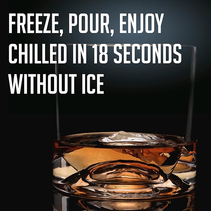 Mont Blanc Heavy Crystal Whiskey Glasses Gift Set of 2, Thick Freezable Bourbon Glass 1lb Each, Premium Whiskey Gifts for Men, Frozen Crystal Chills Cocktails, 10 oz