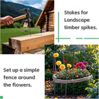 Rebar Stakes 16 Inch, 10 Pack Ground Stakes Heavy Duty with Chisel Point, Straight Metal Stakes for Concrete Form, Landscaping, Camping Tent or Timber, Black