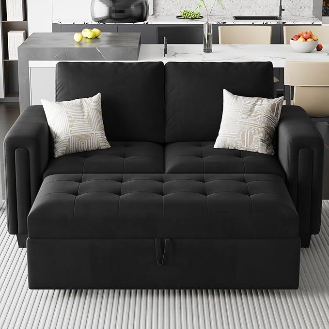 Belffin Modular Sectional Sleeper Sofa - Convertible Couch with Storage