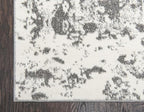Unique Loom Rosso Collection Vintage, Geometric, Bohemian, Traditional, Distressed, Southwestern Area Rug, Rectangular 5' 0" x 8' 0", Light Gray/Ivory