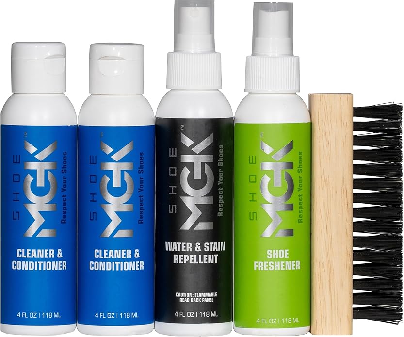 MGK Complete Kit: Shoe Cleaner, Care, Water & Stain Protection - Revitalize, Shield, and Freshen Sneakers, Leather, and Dress Shoes With Deodorizer