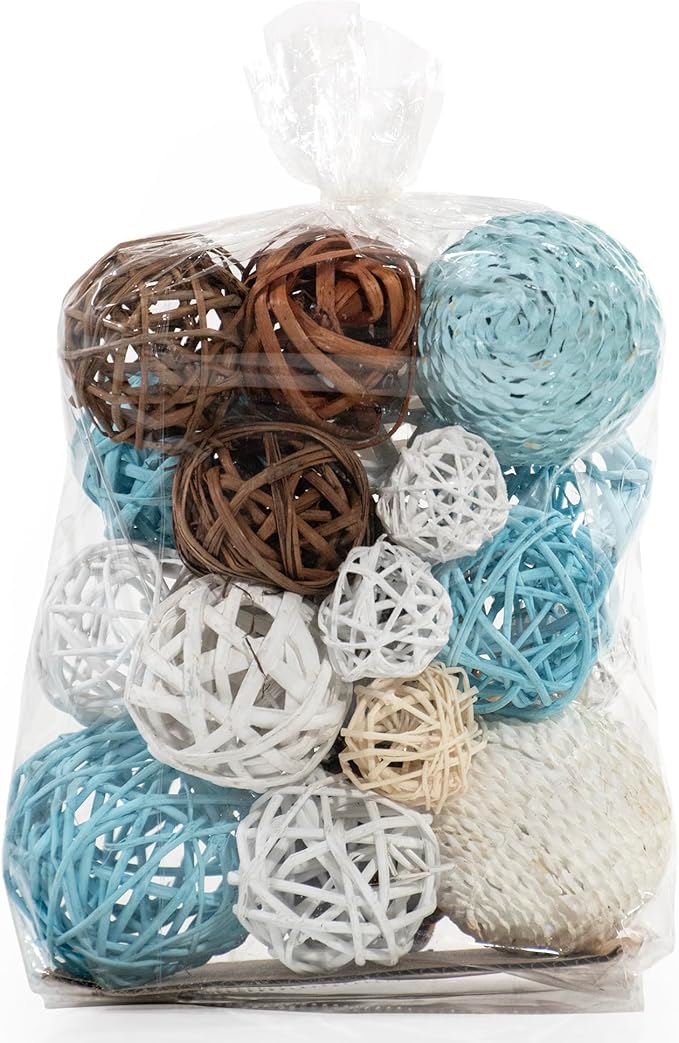 ANDALUCA Decorative Vase Filler Bag with Orbs, Balls (Aqua Blue)