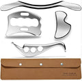 4 in 1 Stainless Steel Muscle Scraper Tool Set, Gua Sha Massage Scraper Scraping Tool Physical Therapy Massage Tools with Storage Case