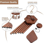 Small Wind Chimes for Outside, 28 Inches Wind Chimes Outdoor Tuned Soothing Melody, Sympathy Wind Chimes for Mom/Housewarming, Bronze Wind Chimes Outside Decoration.