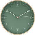 LUUK LIFESTYLE Wall Clock with Silent Movement, Without Ticking, Elegant and Functional Design, Housewarming Gift idea, Decorative, Dark Green and Gold