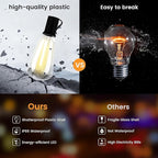 OHLUX 35FT Solar Globe String Lights Outdoor, Waterproof Solar Patio Lights with Remote, 17 Shatterproof ST38 LED Filament Bulbs, 2200K Soft White, Dimmable Edison Hanging Lights for Gazebo, Deck