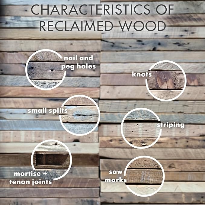 Urban Legacy Reclaimed Barnwood Planks | Floating Shelves for Wall w/Flush Mount Shelf Bracket Set Included | Set of 2 (Natural, 36" x 7" x 2")