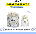 Vital Toothpaste Tabs with 7% Nano-Hydroxyapatite | Naturally Whitens + Remineralizes Teeth | Fluoride & Plastic Free | Combats Sensitivity | Travel & Eco Friendly | Fresh Mint | 248 Tablets (4 Month)