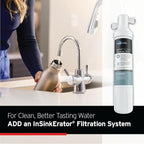 InSinkErator Stainless Steel Tank, HC250MBLK-SS HOT250 System, 2-Handle Drinking Faucet in Matte Black with 2/3-Gallon, Filter-Compatible Instant Hot/Cold Water Dispenser