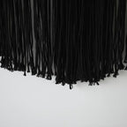Macrame Wall Hanging Black Yarn Tapestry Home Decor Large Fiber Wall Art Living Room Bedroom Home Wall Decor 57" W x 43" L