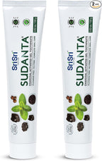 Sri Sri Tattva Sudanta Charcoal Toothpaste Gel – SLS, Fluoride Free Herbal Toothpaste with Neem & Ayurvedic Herbs – Natural Teeth Whitening, Fresh Breath, Oral & Gum Health – 100g Tube (Pack of 2)