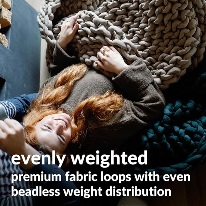 Nuzzie Chunky Knit Weighted Blanket - Breathable, Cooling, Hand Made Knit Throw Blanket for Sleep for Relaxation - Machine Washable, Stylish Design (Taupe, Throw | 12lbs | 44"x60")