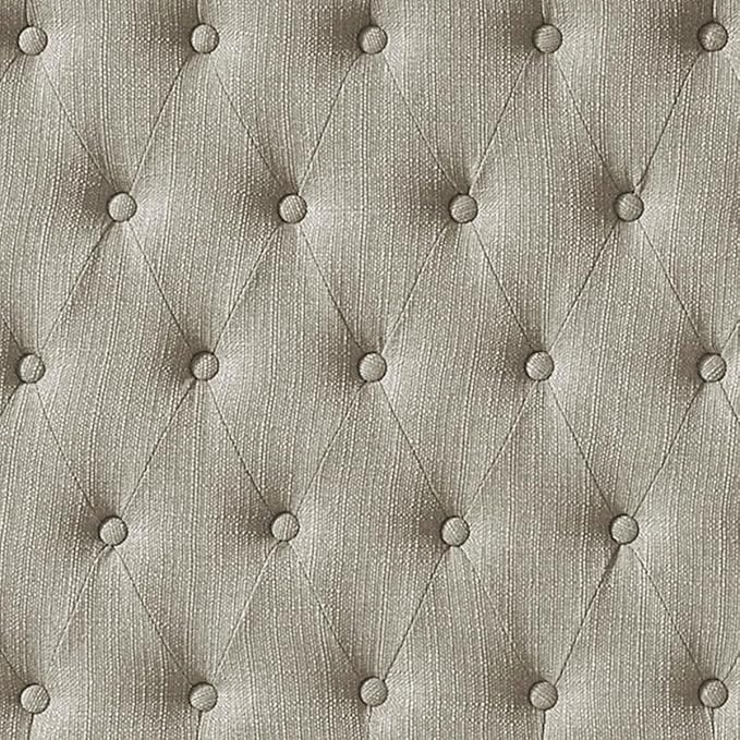 24KF Upholstered Tufted Button Linen Fabric Headboard,Comfortable Fashional Headboard Queen/Full Size,Linen