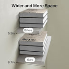 BAYKA Floating Shelves for Wall – Rustic Wood Wall Shelves with Metal Brackets for Bathroom, Bedroom, Kitchen, or Living Room Decor – White, Set of 3, Sturdy Storage with 22lb Capacity