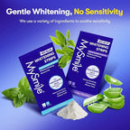 MySmile Teeth Whitening Strips 7 Treatments Kit, Hydroxyapatite-Infuse White Strips, Non-Sensitive Teeth Whitening with Soothing Natural Ingredients, Enamel-Safe, Residue-Free, Non-Slip(14 Count)