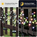 Solar Garden Lights Garden Decor, Solar Flowers Outdoor Decorative,2Pack 40LED Fairy Lights Outdoor Garden Waterproof for Outside Yard,Lawn,Patio,Pathway Decorations Gardening Gifts