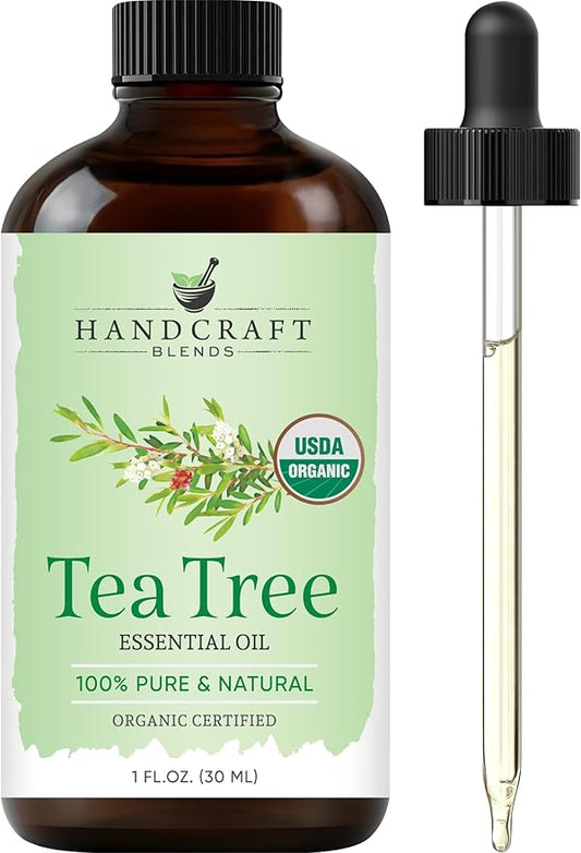 Handcraft Blends Organic Tea Tree Essential Oil – 1 Fl Oz – 100% Pure and Natural – Premium Grade Essential Oil for Diffuser and Aromatherapy