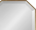 Kate and Laurel Rhodes Modern Full Length Framed Octagon Wall Mirror, 16 x 48, Gold, Decorative Glam Geometric Wall Accent