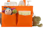 Surblue Caddy Hanging Organizer Bedside Storage Bag for Bunk and Hospital Beds, Orange, Small