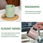 17 OZ Coffee Mugs Set of 6, Modern Mugs Set with handle for Tea/Latte/Cappuccino/Milk/Cocoa.