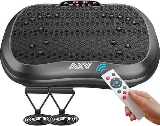 AXV Vibration Plate Exercise Machine Whole Body Workout Portable Mini Vibrate Fitness Platform Lymphatic Drainage Machine for Weight Loss Shaping Toning Wellness Home Gyms Workout (Mini)
