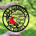 Personalized Name Garden Cardinal Metal Signs, Custom Family Name Yard Decor for Outdoor Outside, Cardinal Lawn Patio Stake Gardening Enthusiasts Grandmothers Gift