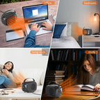 Space Heater, Small Desk Heater with High Output, Safe and Quiet Ceramic Desktop Heating Fan for Home Bedroom Office Desk Indoor Use(Grey)