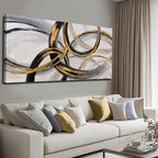 SOUGUAN Black Art Modern Art Picture for Bedroom Gray Abstract Oil Painting Home Decorations for Living Room Dining Room Office 24"x48"