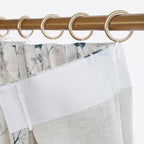 Pinch Pleated Floral Linen Curtains, 40 Inch Wide by 96 Inch Long Printed Curtains for Privacy Light Filtering, Suitable for Living Rooms and Sunrooms.2 Panels