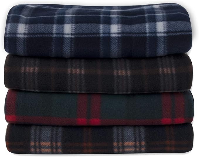50x60 Throw Blankets, Plaid Fleece Throw Blankets for Bedroom, Couch, Livingroom, Chair, Pets, Outdoors
