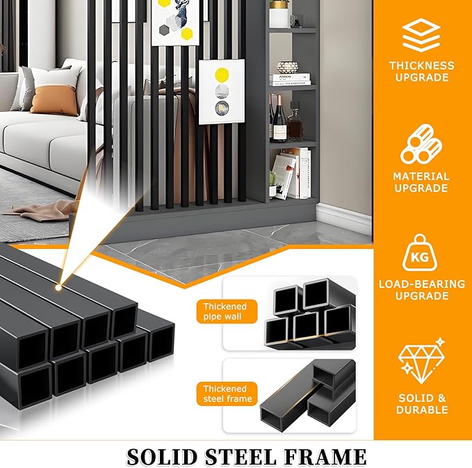 Wall Room Divider,Freestanding Room Divider with Shelves,Wood Room Divider Screen with Storage Cabinet, Wall Divider for Room Separation, for Home Office Decorative J 47.2×9.4×78.7in