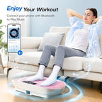 MERACH Vibration Plate Exercise Machine, Whole Body Workout Equipment for Women, Bluetooth and Silicone Pedal, Vibration Plate with Auto Mode, Vibrate Fitness Platform for Home