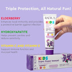 RADIUS Kids Super Duper Immunity Power Toothpaste 2.5 Oz - Super Duper Bubble Berry Mint - Pack of 3
