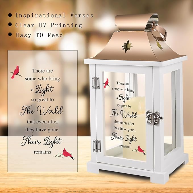 Memorial Lantern, Sympathy Gifts for Loss of Mom/Dad/Loved One, Bereavement Gifts, in Memory of Loved One Lantern,Celebration of Life, Memorial Gifts, Funeral Lantern,There are Some who Bring a Light