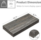 QEEIG Floating Shelves for Wall Bathroom Shelf Bedroom Kitchen Living Room Farmhouse Small Book Shelf 16 inch Set of 4, Grey (015-GY4)