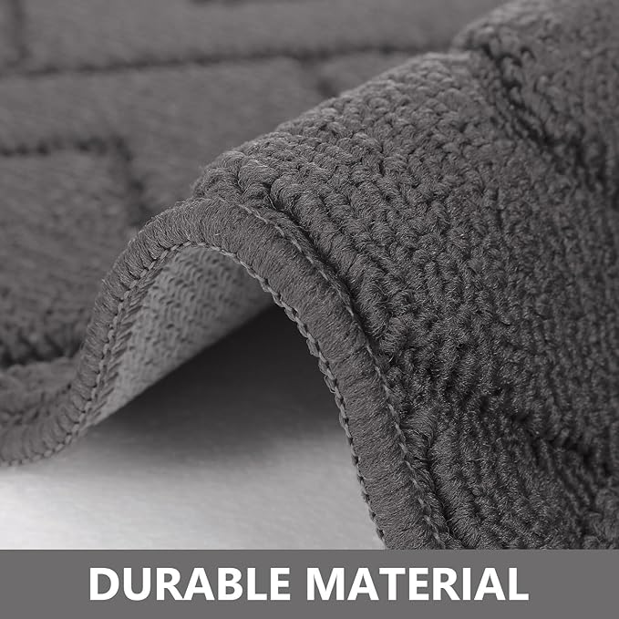 hicorfe Indoor Doormat,Front Back Door Mat Rubber Backing Non Slip Door Mats 20"x59" Absorbent Resist Dirt Entrance Doormat Inside Floor Mats Entryway Washable Low-Profile for Patio,Garden（Grey）