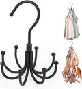 ZEDODIER Tank Top Hanger, Rotatable Bra Organzier for Closet, Max 24 Storage Capacity Sport Bra Holder, Metal Space Saving Closet Organizers and Storage, Black