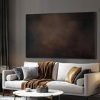SIGNWIN 46"x72" Extra Large Framed Wall Art Dark Brown Abstract Moody Illustration for Home Living Room Bedroom Decor (Frame Assembly Required)