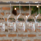Enenes Heavy Duty Metal Stemware Rack 2 Pack, 10.3 Inch Under Cabinet Hanging Wine Glass Holder for Kitchen Bar, Organize Cups, Goblets, Wine Glasses