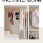 ZEDODIER Tank Top Hanger, 2 Pack Space Saving Bra Hangers, Non-Slip Hanging Sport Bras Holder, Closet Organizers and Storage for Camisoles Tank Tops Bras Ties Swimsuits Strappy Dress, Gold