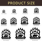 Personalized Bear Paw Metal Wall Decor, Rustic Forest Bear Wilderness Sign, Forest for Living Room Indoor Decor, Rustic Cabin Hunting Bear Paw Signs