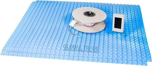 All-in-one Electric Radiant Floor Heating Kit 12 Sq Ft 120V with 2855201 Thermo Touch Touchscreen Programmable Thermostat, Heat Uncoupling Membrane, Underfloor Heat Cable, Safe Installation Tools