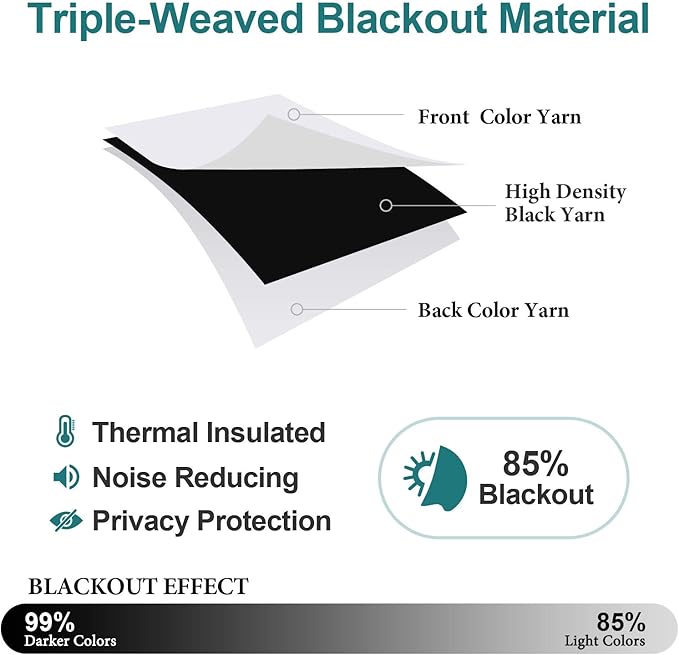 ChrisDowa Room Darkening Curtains 102 Inches Long 2 Panels Set for Living Room, Grommet Thermal Insulated Blackout Curtains for Bedroom (Greyish White, 52 x 102 Inch)