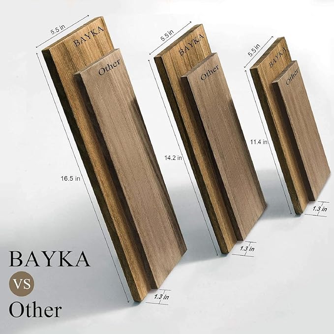 BAYKA Wall Shelves for Bedroom Decor, Floating Wall Shelves for Living Room Kitchen Storage, Wall Mounted Rustic Wood Floating Shelves for Kids Books, Corner Shelves for Bathroom(Brown，Set of 3)